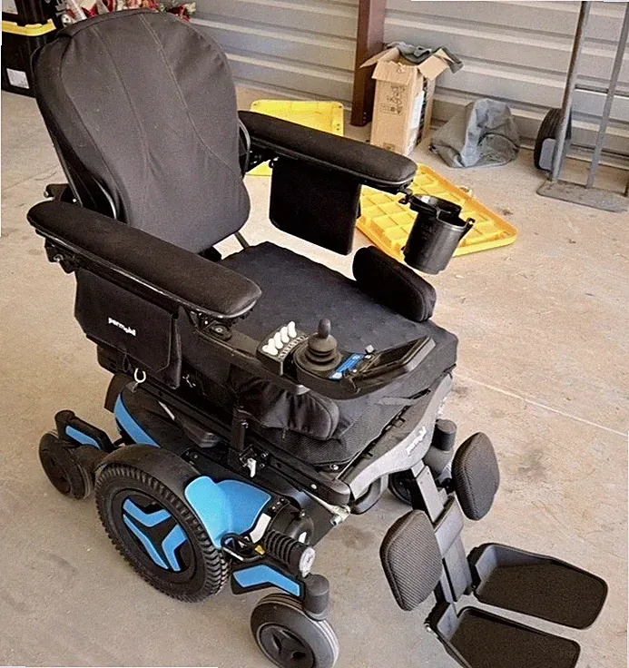 2024 Permobil M3 Corpus Power Wheelchair Tilt, Lift, Recline Black Blue