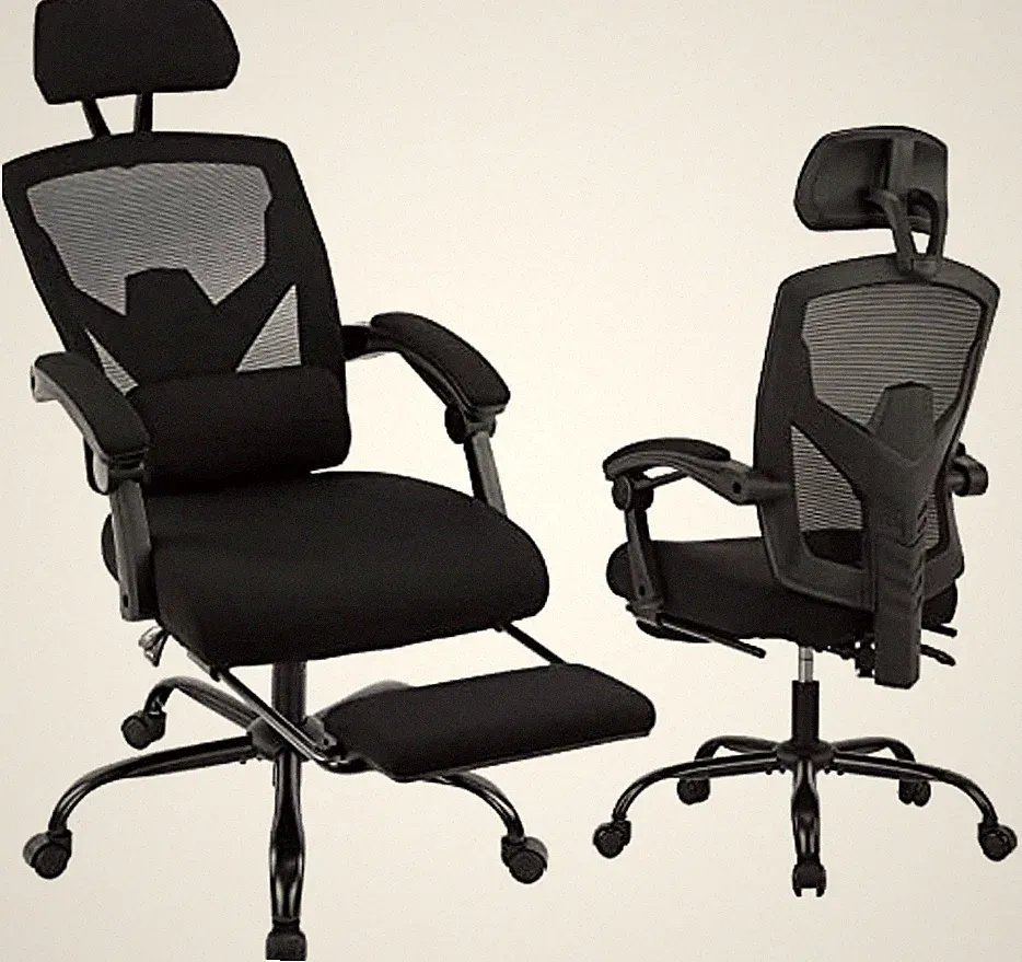 Black Home Office Desk Chair Reclining High Back Mesh Swivel Rolling Task Chair