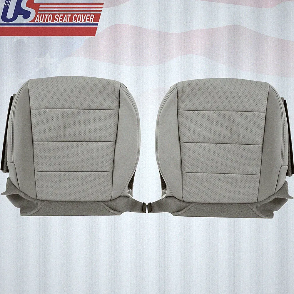 Fits 2008 ACURA TL TYPE S DRIVER/PASSENGER BOTTOM LEATHER SEAT COVER GRAY