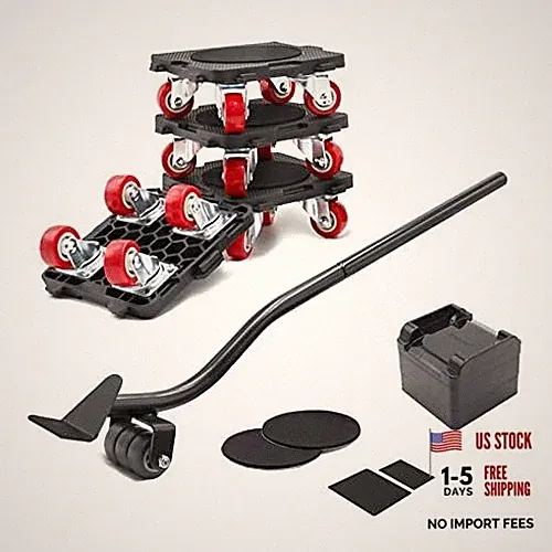 Furniture Mover with Wheels & Furniture Lifter Set, 360° Rotation Connect Set