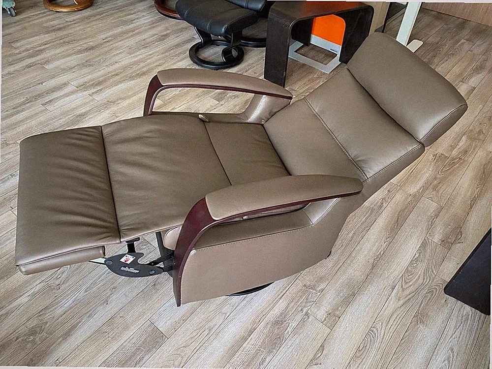 IMG Peak Large Power Swivel Relaxer Swing Rocker Recliner Rocker Chair - Smoke