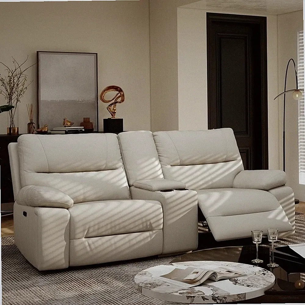 Pemberly Row 79" Power Motion 3-Piece Reclining Loveseat Sofa with Cup Holders