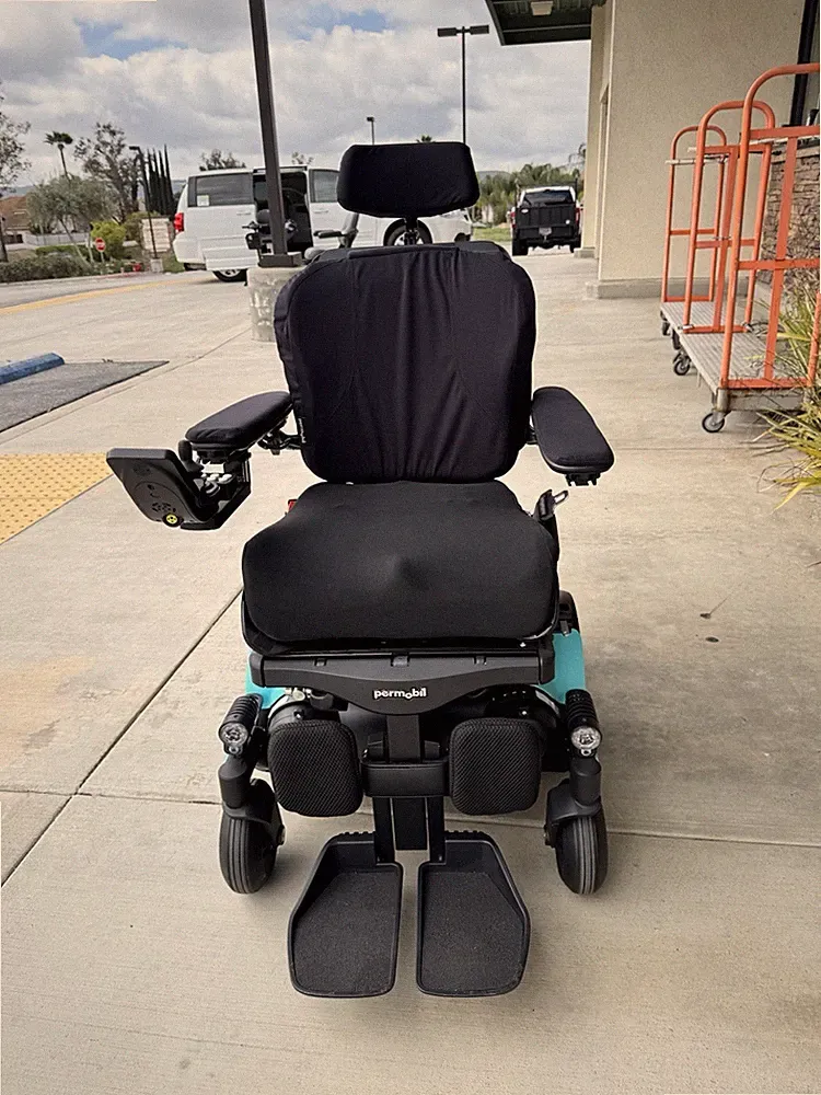 Permobil M3 Wheelchair w/ Anterior tilt Power Tilt Recline Legrest, Lift, Lights