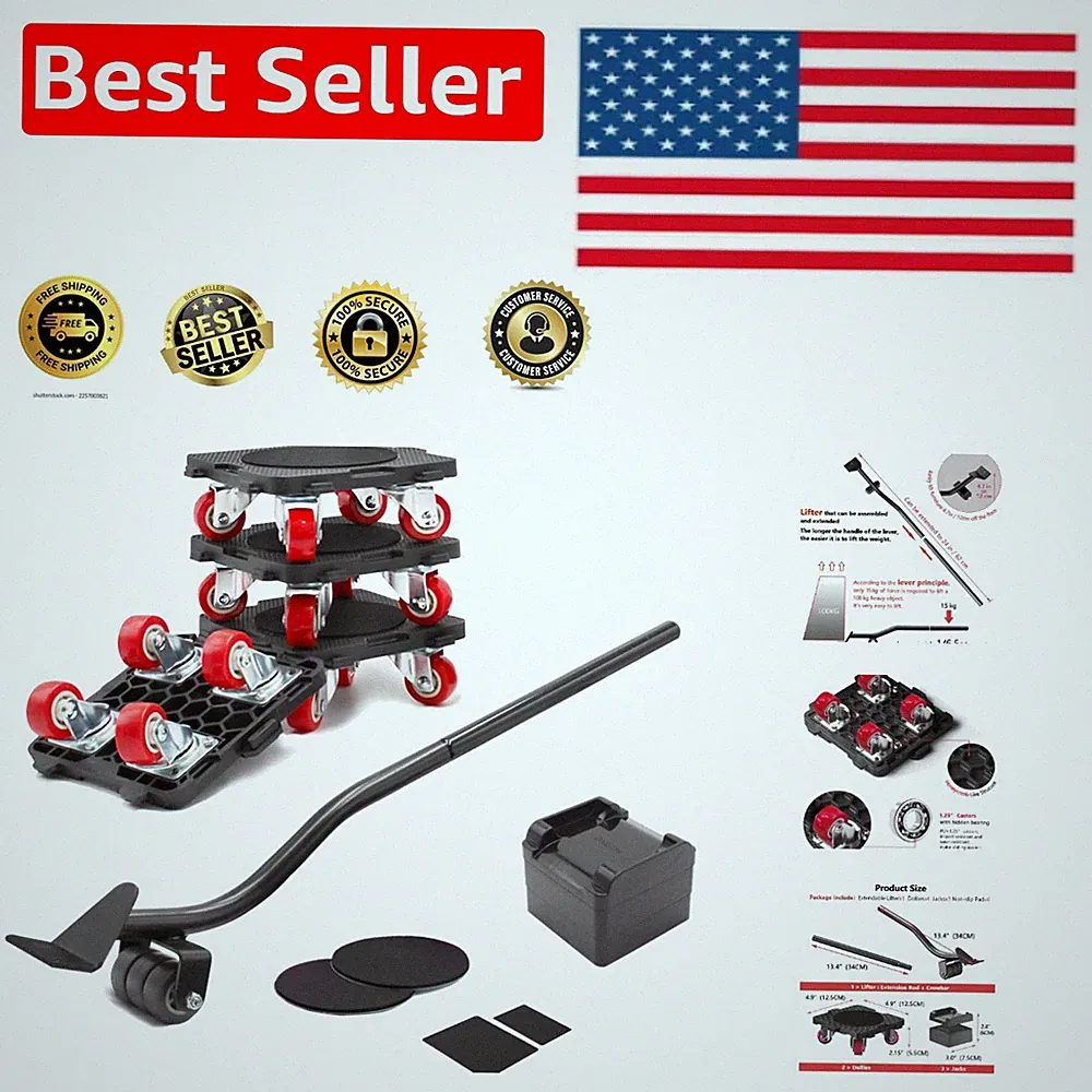 Portable 660 lbs Capacity Furniture Mover & Lifter - Essential for Safe Moving